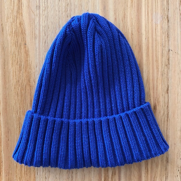 New Ace of Something Cobalt 100% Merino Wool Tucker Beanie - Picture 1 of 2